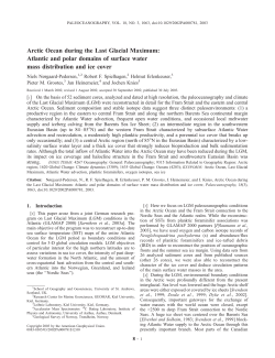 N&oslash;rgaard-Pedersen, N., Spielhagen, R. F., Thiede, J. and Kassens