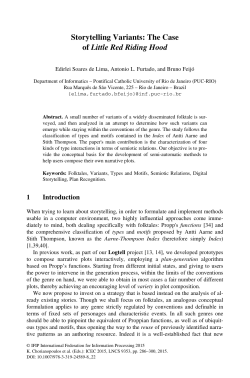 Storytelling Variants: The Case of Little Red Riding Hood