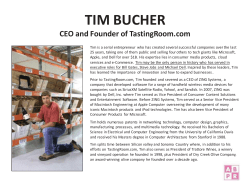 TIM BUCHER CEO and Founder of