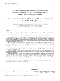 Crustal seismicity and subduction morphology around Antofagasta