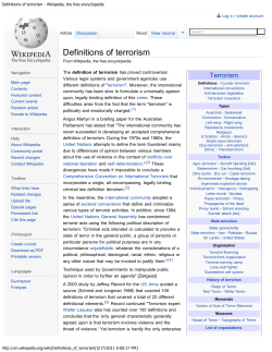 Definitions of terrorism