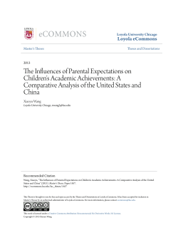 The Influences of Parental Expectations on