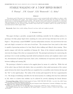 stable walking of a dof biped robot - EECS @ UMich