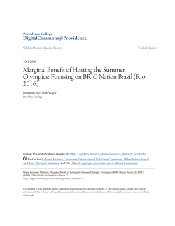 Marginal Benefit of Hosting the Summer Olympics