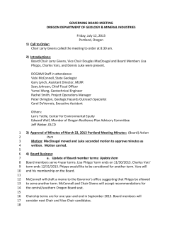 July 12, 2013 - Oregon Department of Geology and Mineral Industries