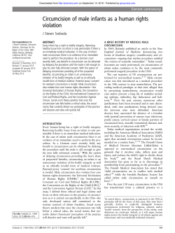 Circumcision of male infants as a human rights