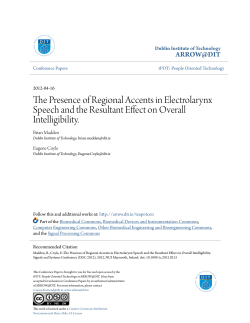 The Presence of Regional Accents in Electrolarynx