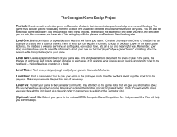 The Geological Game Design Project