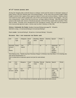 16th-17th Century Japanese Army During the Sengoku Jidai