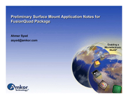 Preliminary Surface Mount Application Notes for FusionQuad
