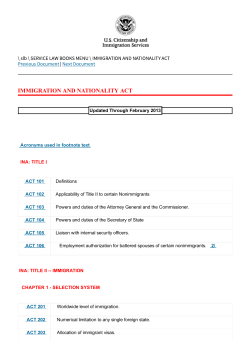 immigration and nationality act
