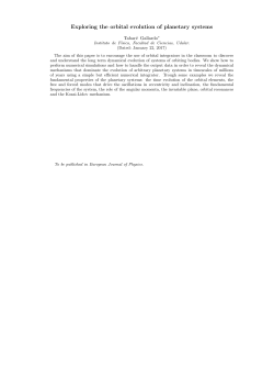 Exploring the orbital evolution of planetary systems