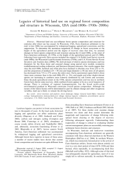Legacies of historical land use on regional forest composition and