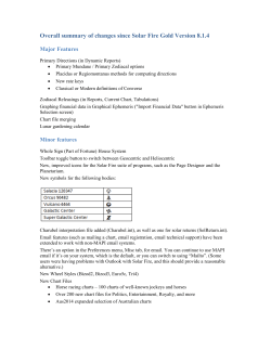 Overall summary of changes since Solar Fire Gold