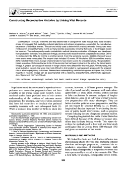 Constructing Reproductive Histories by Linking