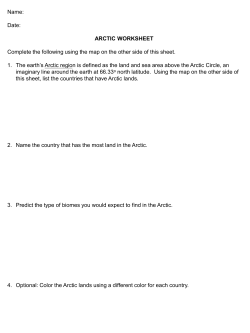 Arctic map with worksheet