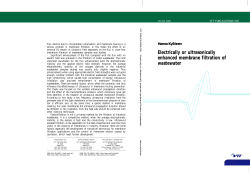 Electrically or ultrasonically enhanced membrane filtration of