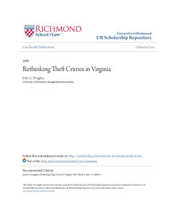 Rethinking Theft Crimes in Virginia
