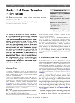 Horizontal Gene Transfer in Evolution
