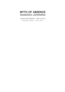 Myth of Absence - roderick laperdrix
