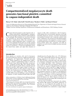 Compartmentalized megakaryocyte death generates functional