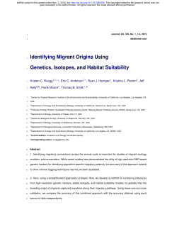 Identifying Migrant Origins Using Genetics, Isotopes, and