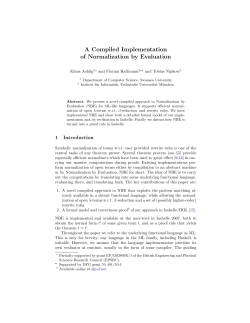 A Compiled Implementation of Normalization by Evaluation
