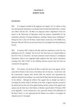 385 CHAPTER 15 ROBERT BAER Introduction 15.1 It is alleged on