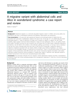 A migraine variant with abdominal colic and Alice in wonderland