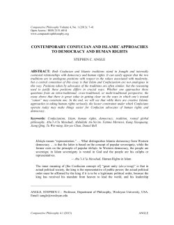 contemporary confucian and islamic approaches to democracy and