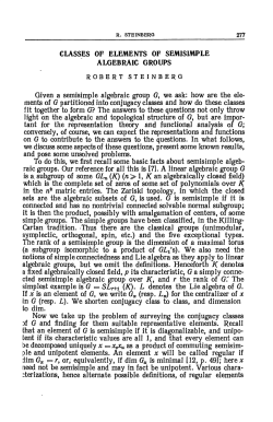 CLASSES OF ELEMENTS OF SEMISIMPLE ALGEBRAIC GROUPS
