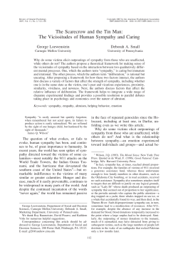 The scarecrow and the tin man: The vicissitudes of human sympathy