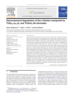 blocker metoprolol by Ti/Ru0.7Ir0.3O2 and Ti/SnO2