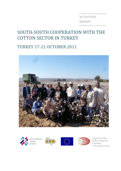 ITC Marketing and Cotton Capacity Building Training Event for