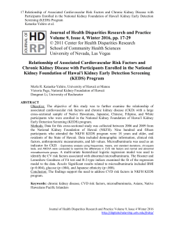 Relationship of Associated Cardiovascular Risk Factors and Chronic