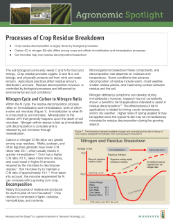 Processes of Crop Residue Breakdown