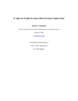 Agile Suitability to Space-Based Software