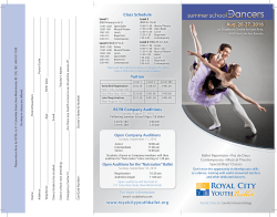 to - Royal City Youth Ballet