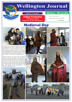 Issue 11 &ndash; 3 August 2015 - Wellington Secondary College