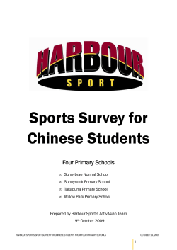 Sports Survey for Chinese Students