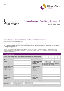 Investment Dealing Account