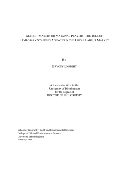 the role of temporary staffing agencies in the local labour market