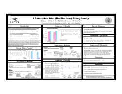 I Remember Him (But Not Her) Being Funny