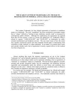 the scarlet letter of trademark law