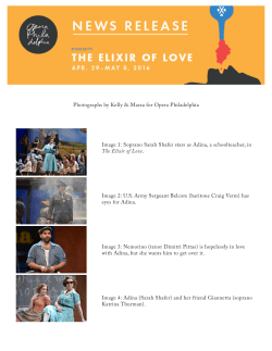 Image 1: Soprano Sarah Shafer stars as Adina, a schoolteacher, in