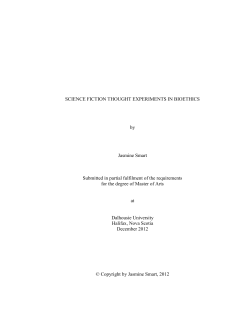 SCIENCE FICTION THOUGHT EXPERIMENTS IN