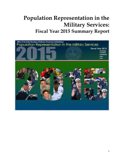 Population Representation in the Military Services