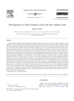 Development of offset channels across the San Andreas fault