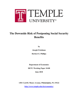 The Downside Risk of Postponing Social
