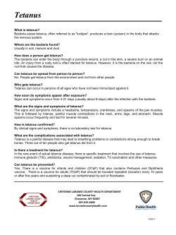 Tetanus - Laramie County